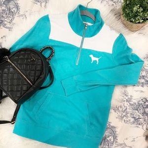 Victoria’s Secret mint quarter zip pullover